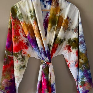 Kimono SummerPatch - Robe de chambre tie-dye - Fabriqué sur commande - Regular and Plus - Longueur genou et cheville