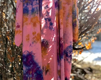 Moon-flowered Kimono - Ice Dye - Tie Dye Robe - Made To Order - 3/4 Sleeves - Regular And Plus - Knee And Ankle Length