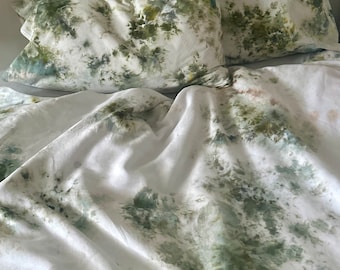 PlantBed Set - Hand Dyed Sheet Set - Bohemian Tie Dye Bedding - Made To Order
