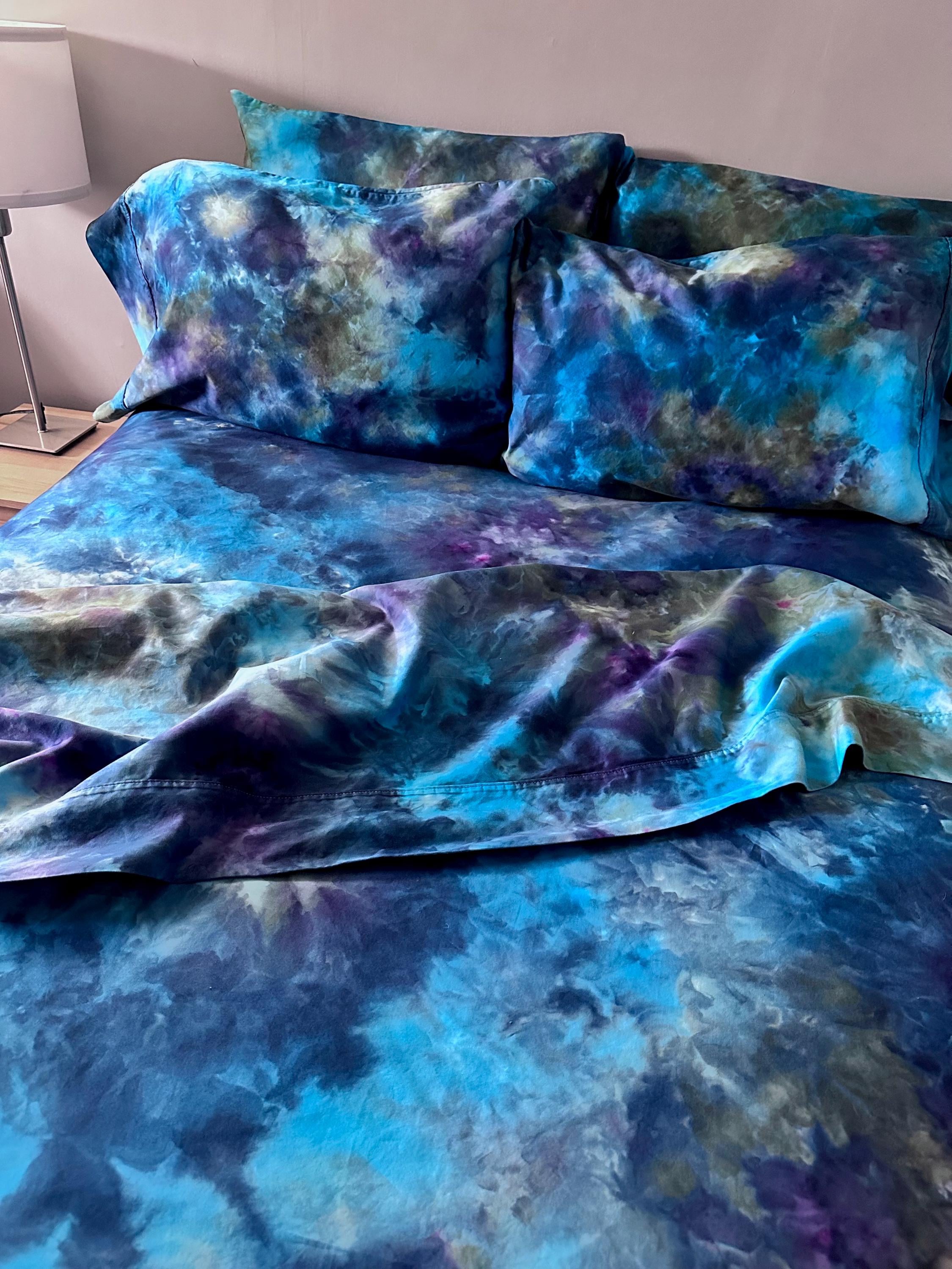 Luxe Sheet Set - Quality Pima Cotton - Boho Bedding - Hand Dyed - Customize Colours  - Queen - King