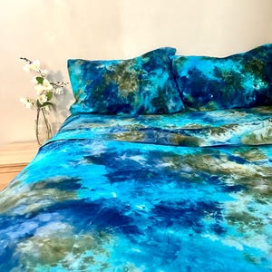 Rainbow Galaxy Set - Custom Bedding - Tie Dye Bohemian Bedding - Hand Dyed