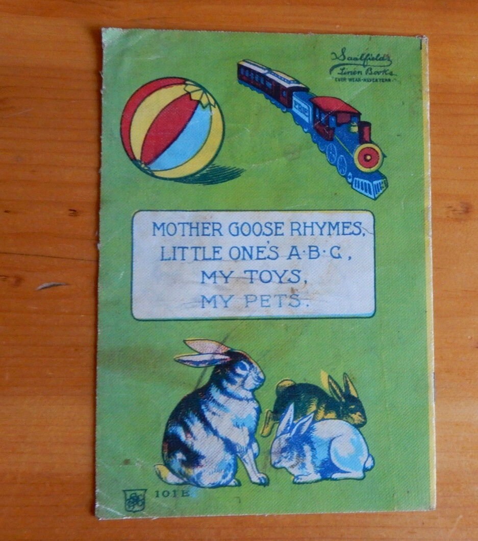 1900 Children's Linen Book LITTLE ONES ABC Nice Condition Etsy
