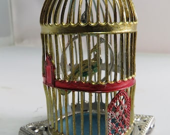 Vintage Soft Metal Bird Cage Christmas Tree Ornament