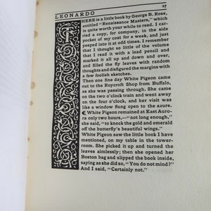 May include: A black and white image of a book with the title "Renaissance Masters" by George B. Rose. The book is open and the text is visible on the pages. The image is surrounded by a decorative border.