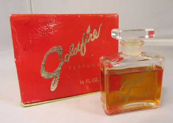 1950's French GOLDFIRE Perfume by Wrisley Full Bottle in Original
