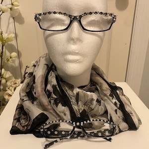 Black Polka Dot Swarovski & Kristall Blinged Out-Leser!