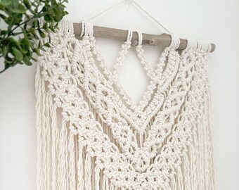 Natural boho style macrame wall hanging