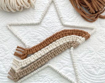 Macrame Rainbow Shooting Star, Nursery Decor, Baby Gift