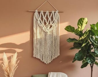 Cream Macrame Wall Hanging:  Organic Cotton