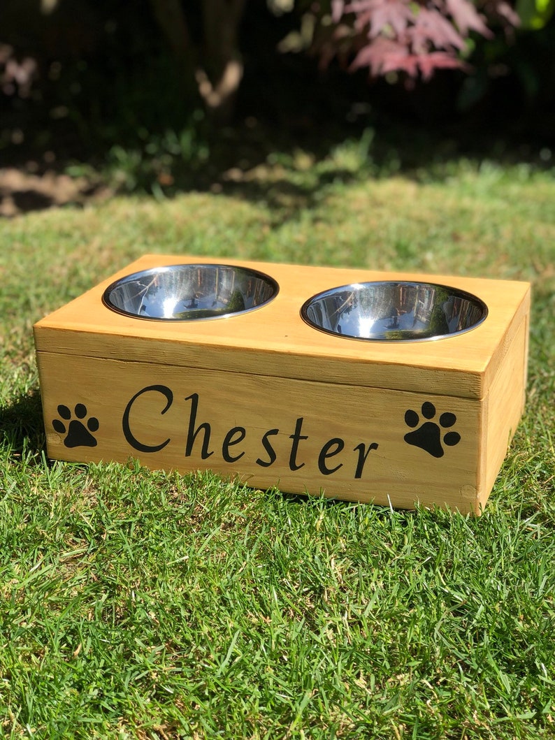 Personalised Dog Bowl Station/Dog Bowl Stand/Pet Feeding Etsy