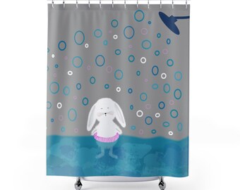Basketball Shower Curtains Boys Gray With Orange Red Etsy