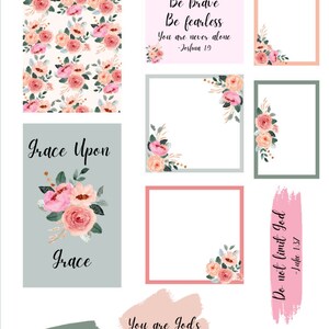 Printable Grace Upon Grace Planner Stickers, Happy Planner Classic, Faith Planner Stickers, Vertical Planner Stickers, Faith Stickers