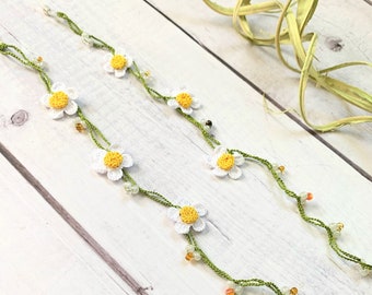 Daisy-brilketting / lenzenvloeistofketting / brilkoord / brilketting / brillenkoord / brilhouder / lenzenvloeistofhouder voor vrouwen
