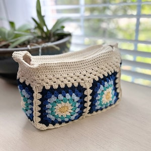 Evil Eye Bag / Crochet Bag / Granny Square Purse / Women Hippie Bag / Small Shoulder Bag / Cottagecore Bag / Crochet Tote Bag / Retro Bag