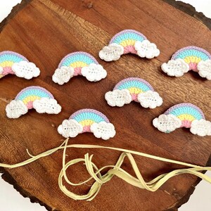 Girl Hair Clips / Crochet Hair Clips / Toddler Hair Clips / Baby Hair Accessories / Rainbow Hairclip / Baby Girl Shower Gift