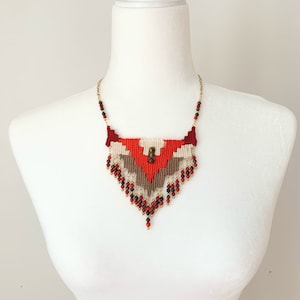 Custom Woven Necklace / Tapestry Necklace Pendant / Fiber Art Jewelry / Personalized Handwoven Necklace / Weaving Statement Necklace