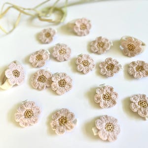Baby Girl Hair Clips / Lined Hair Clips / Gentle Baby Hair Ties / Toddler Hair Clip / Flower Baby Barrette / Tiny Hair Clips for Girls