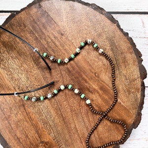 Beaded Sunglass Chain / Sunglasses Strap / Eyeglasses Lanyard / Rustic Glasses Chain / Eyeglass Holder Chain