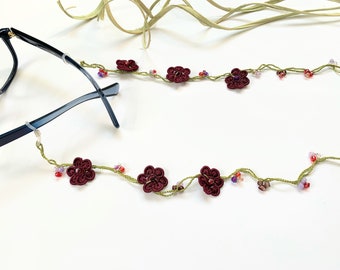 Red Eyeglass Chain / Glasses Chain for Women / Eyeglass Lanyard / Eyeglasses String / Sunglasses Chain / Glasses Lanyard / Eyeglasses Holder