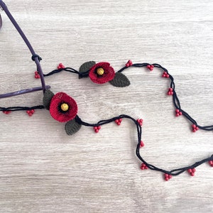 Poppy Eyeglasses Chain / Crochet Glasses Chains / Eyeglass Lanyard / Reading Glasses Lanyard / Eyeglasses Holder / Gift for Mom