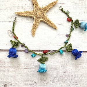 Blume Fußkette / Frauen Fußkettchen / Strand Schmuck / Gehäkelte Fußkettchen / Sommer Fußkette / Fuß Schmuck