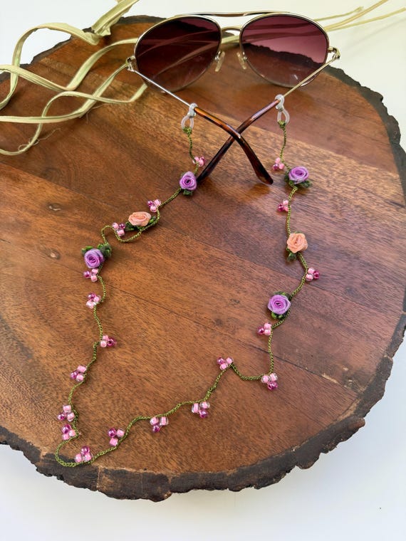 Eyeglass Chain Reading Glasses Chain Sunglasses Chain Eyewear Chain  Flower Glasses Chain