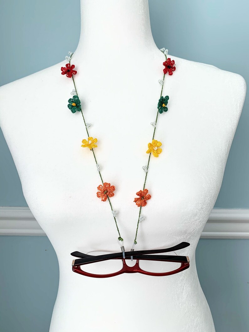 Eyeglass Chain Holder / Beaded Glasses Chain / Reading Glasses Etsy