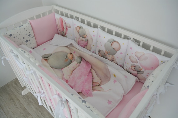 baby girl crib bumper