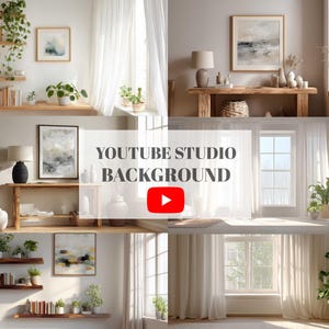 BUNDLE Digital YouTube Studio Backgrounds, Professional Virtual Backdrops, Simple and Clean, 20 JPG files
