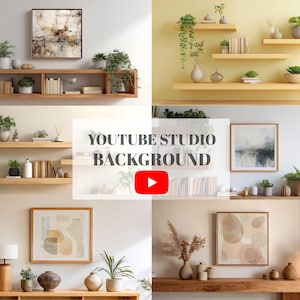 BUNDLE Digital YouTube Studio Backgrounds, Professional Virtual Backdrops, Simple and Clean, 20 JPG files