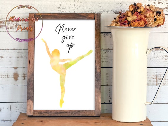Never Teen Bedroom Decor Teen Wall Art Motivational Quote Bedroom Decor Wall Art Bedroom Art Bedroom Wall Decor Watercolor Print