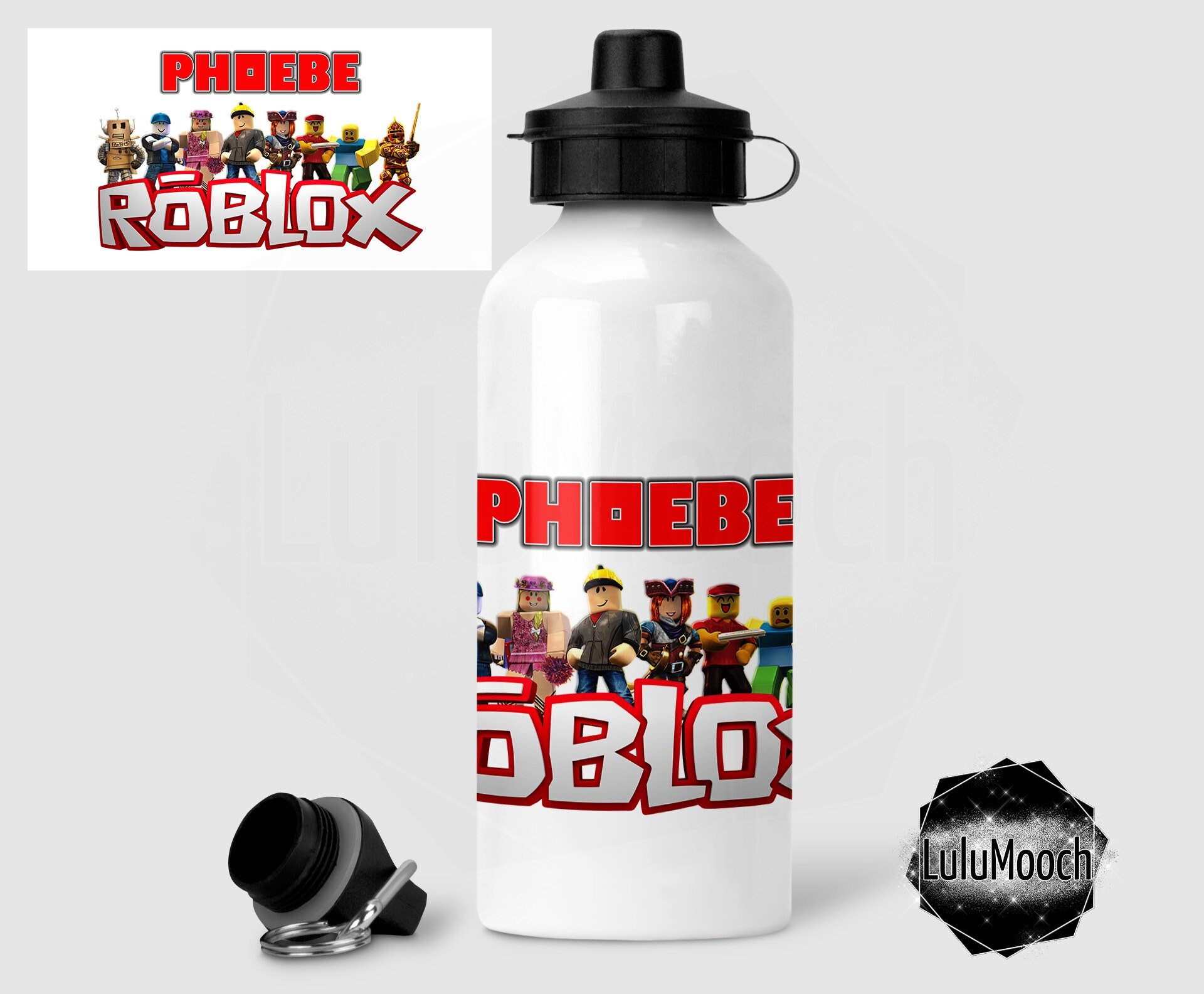 Roblox Personalised Childrens Water Sports Drink Bottle 500ml Etsy