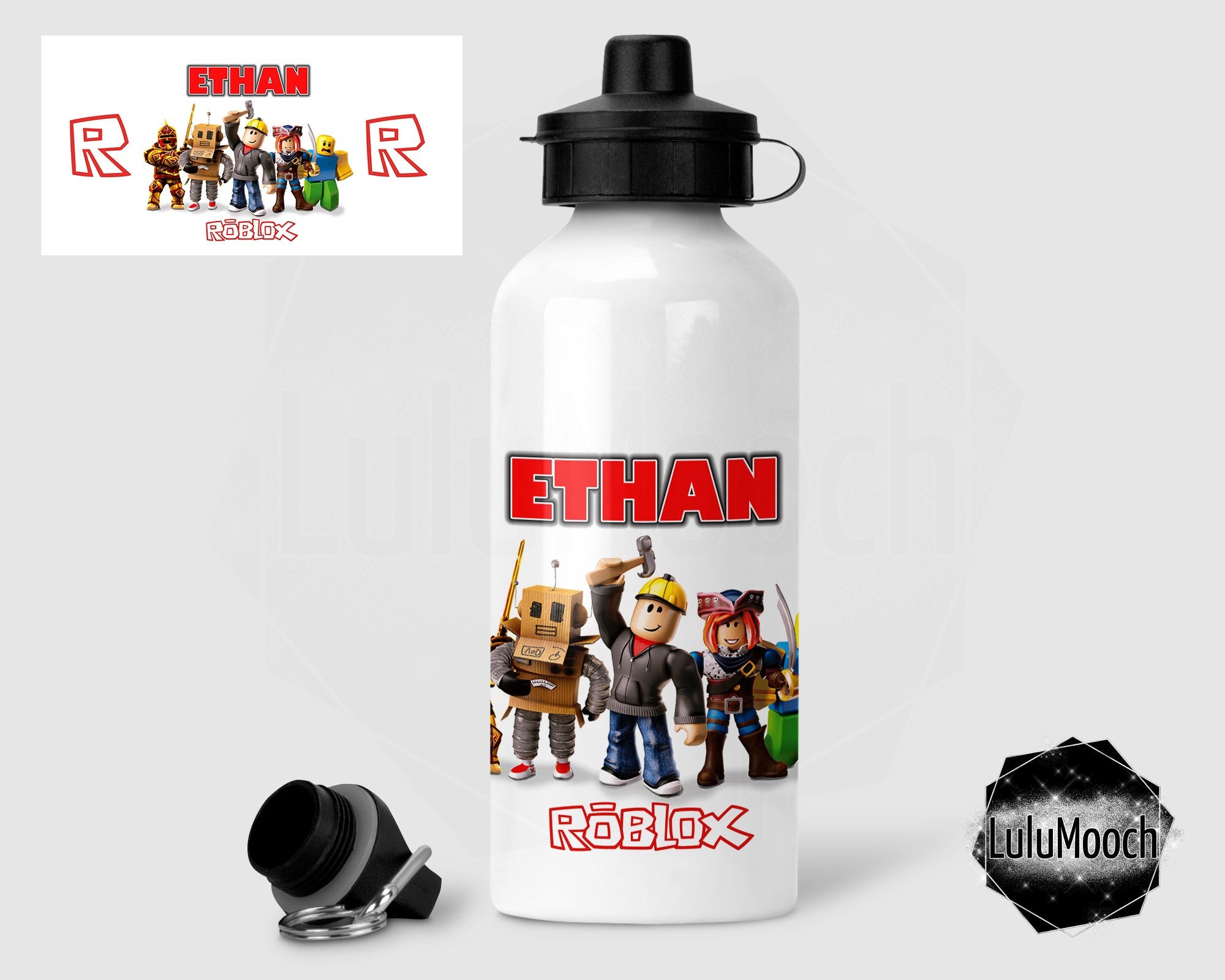 Roblox Personalised Childrens Water Sports Drink Bottle 500ml Etsy