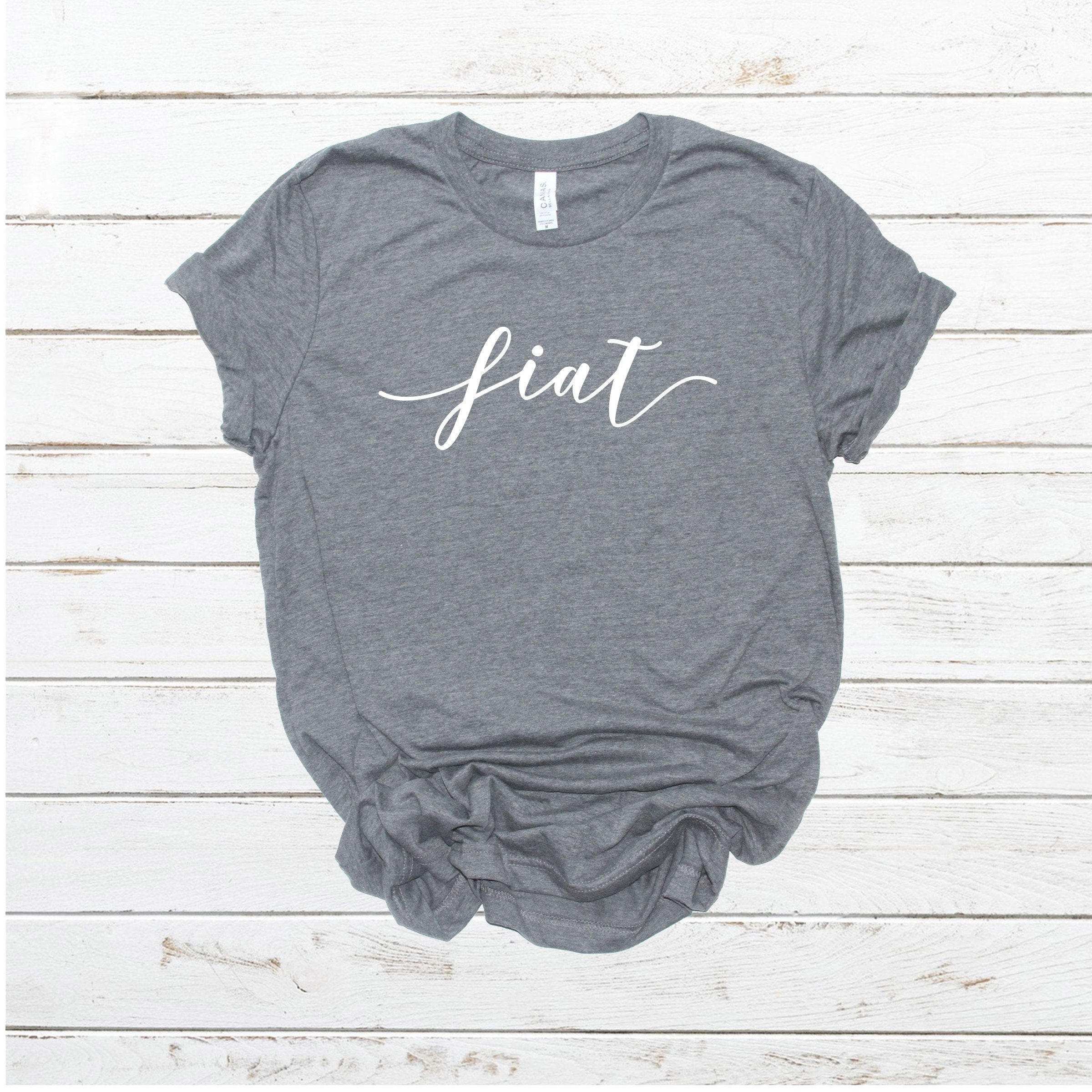 Camiseta católica Fiat, Fiat, camisa de mujer católica, regalo católico,  regalo de confirmación, camisa de la Santísima Virgen María, camisa  católica para mujeres, Ca - Etsy México