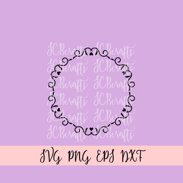 Circle border frame fancy svg file printable design cut file cricut cameo editable vector, png, eps, dxf clip art scrapbook curly design