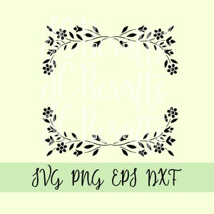 flor floral folha borda extravagante arquivo svg design para impressão arquivo cortado cricut cameo editável, png, eps, dxf álbum de recortes papel artesanato fabricação de cartões