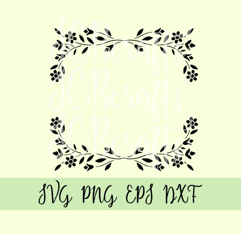 Download Flower floral leaf fancy border svg file printable design ...