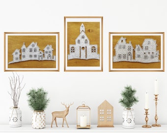 Nativity Set String Art Pattern, Christmas String Art Template ...