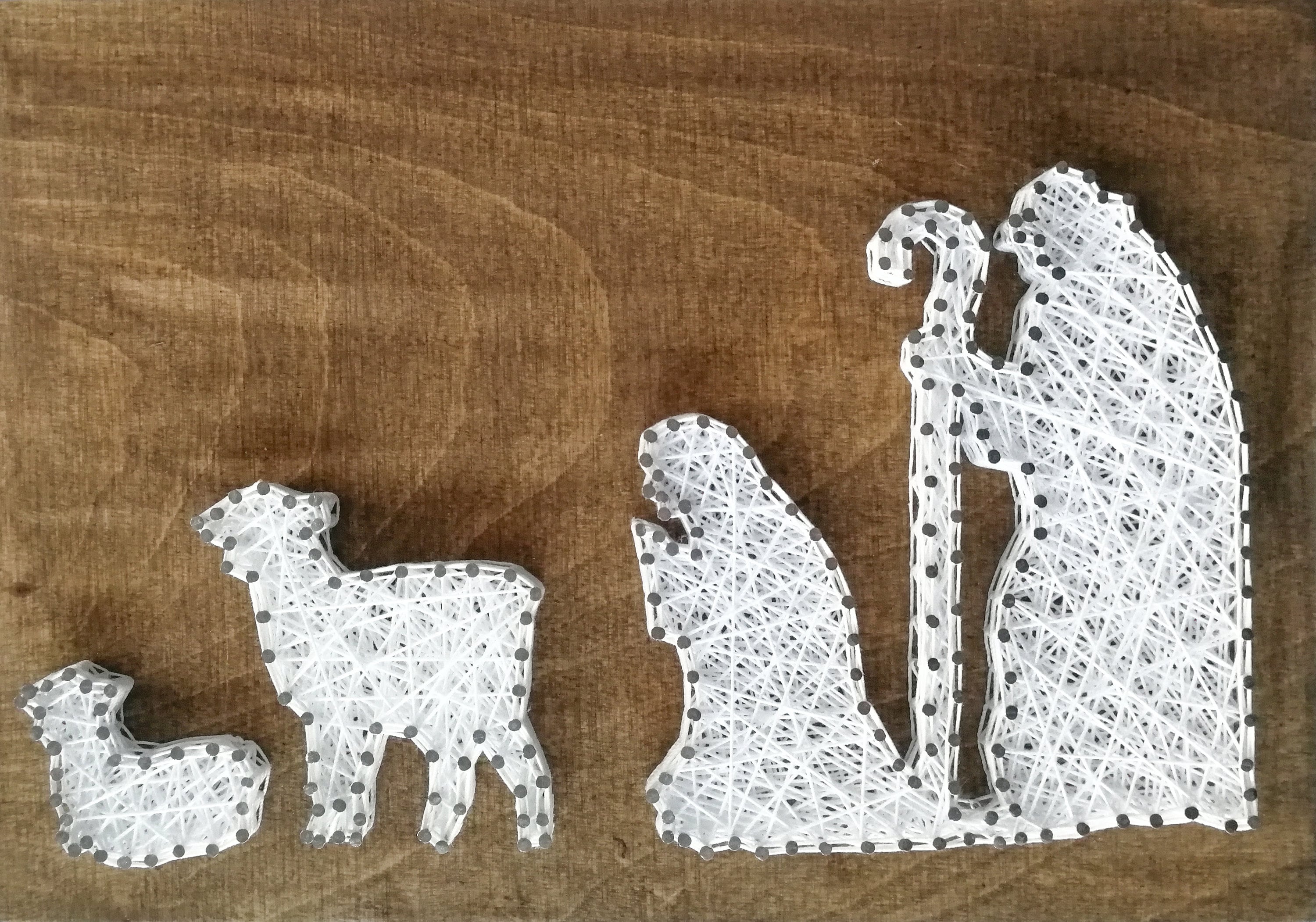 Nativity Set String Art Pattern Christmas String Art - Etsy