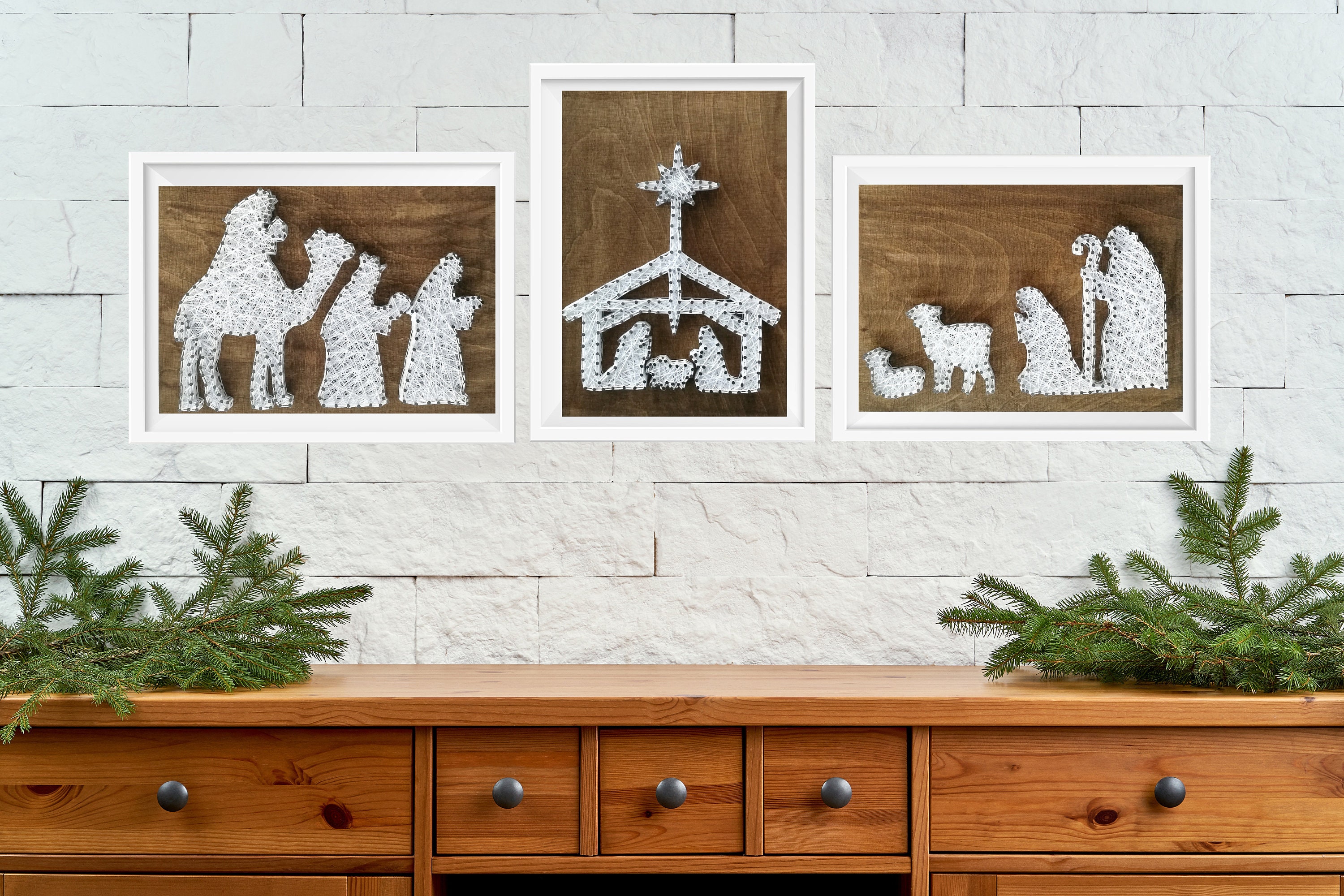 Nativity Set String Art Pattern Christmas String Art - Etsy
