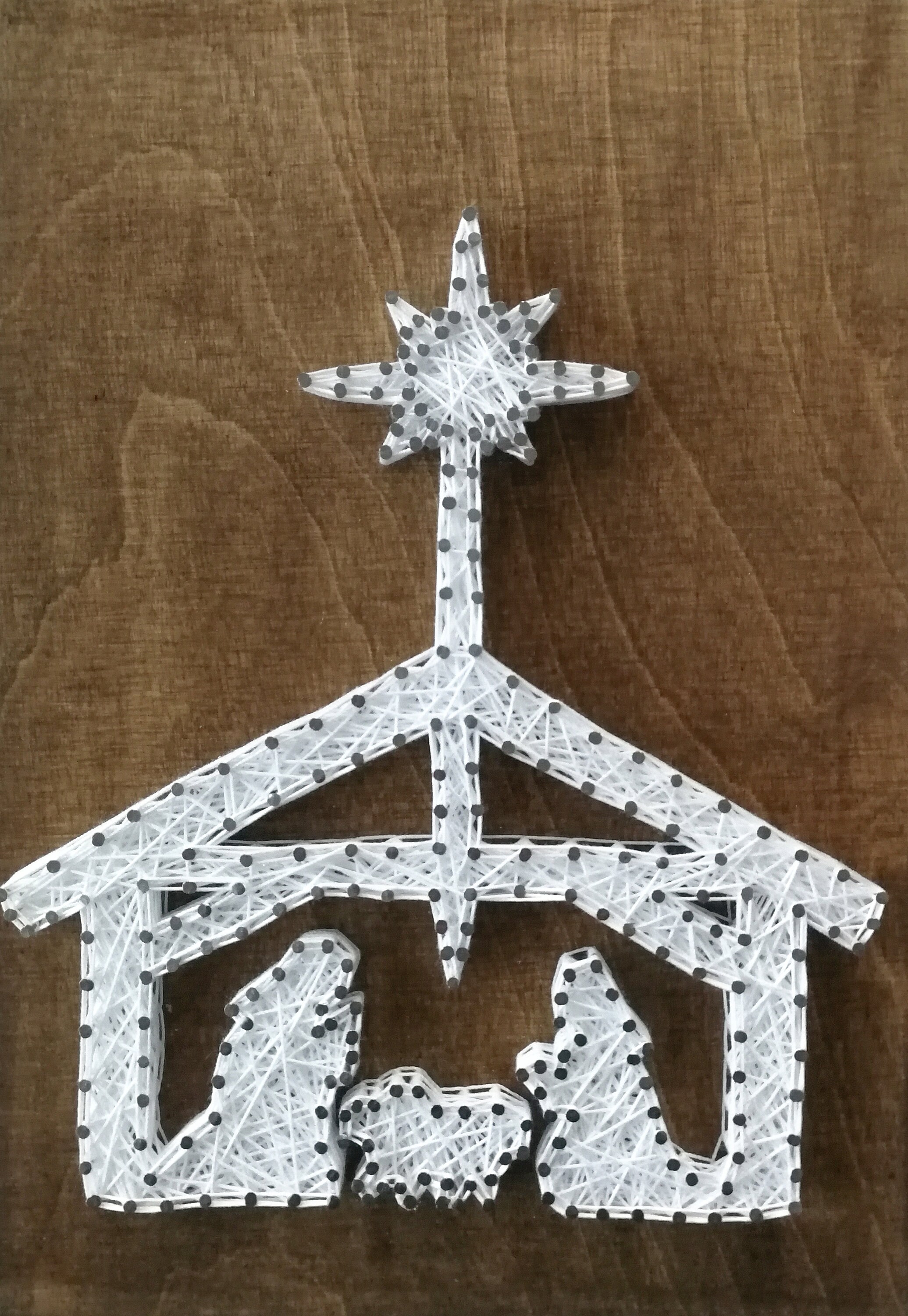 Nativity Set String Art Pattern Christmas String Art - Etsy