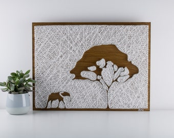 Safari String Art Patterns Printable, DIY Safari string art template, Elephant string art patterns, Elephant template