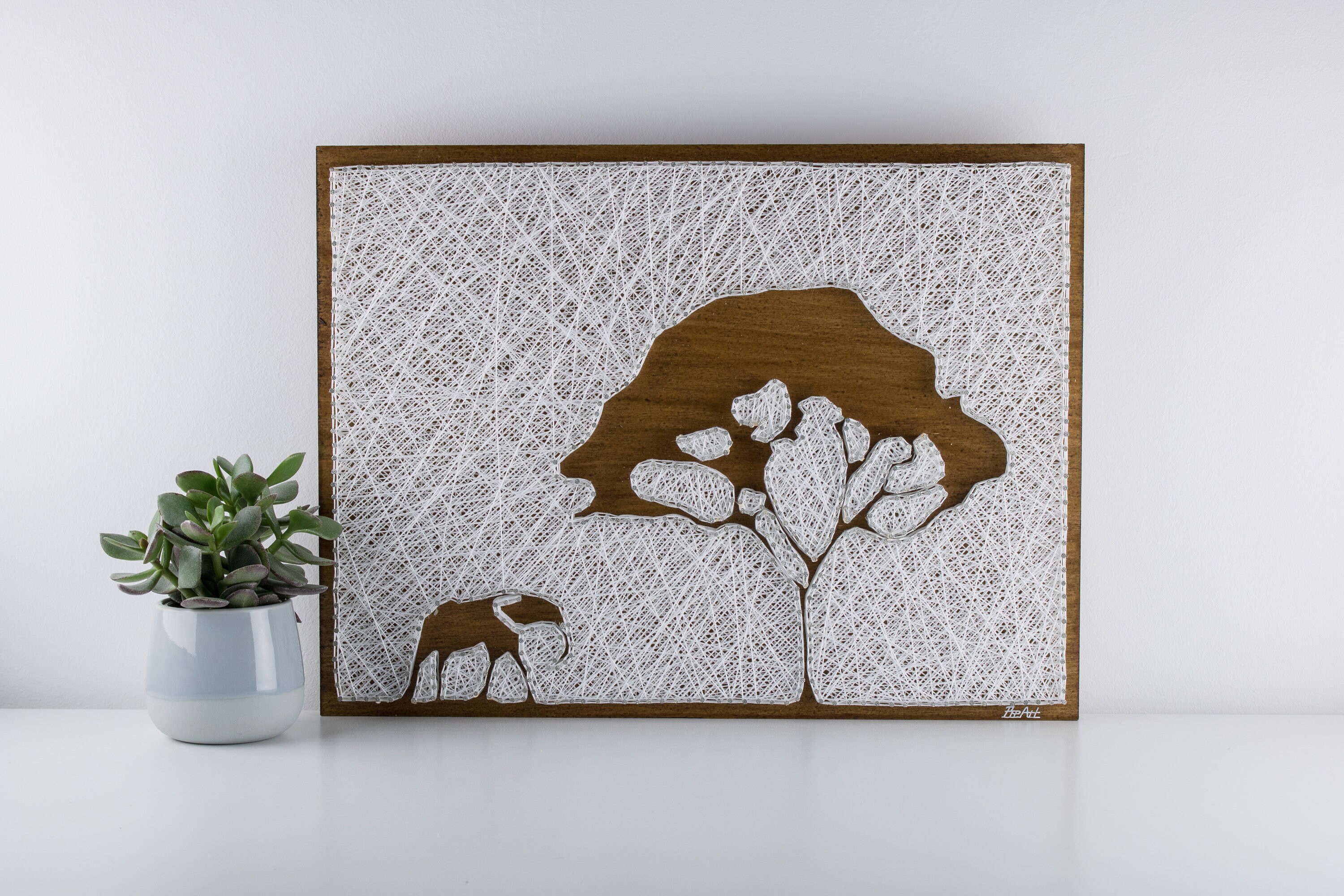 Safari String Art Patterns Printable, DIY Safari String Art Template, Elephant String Art