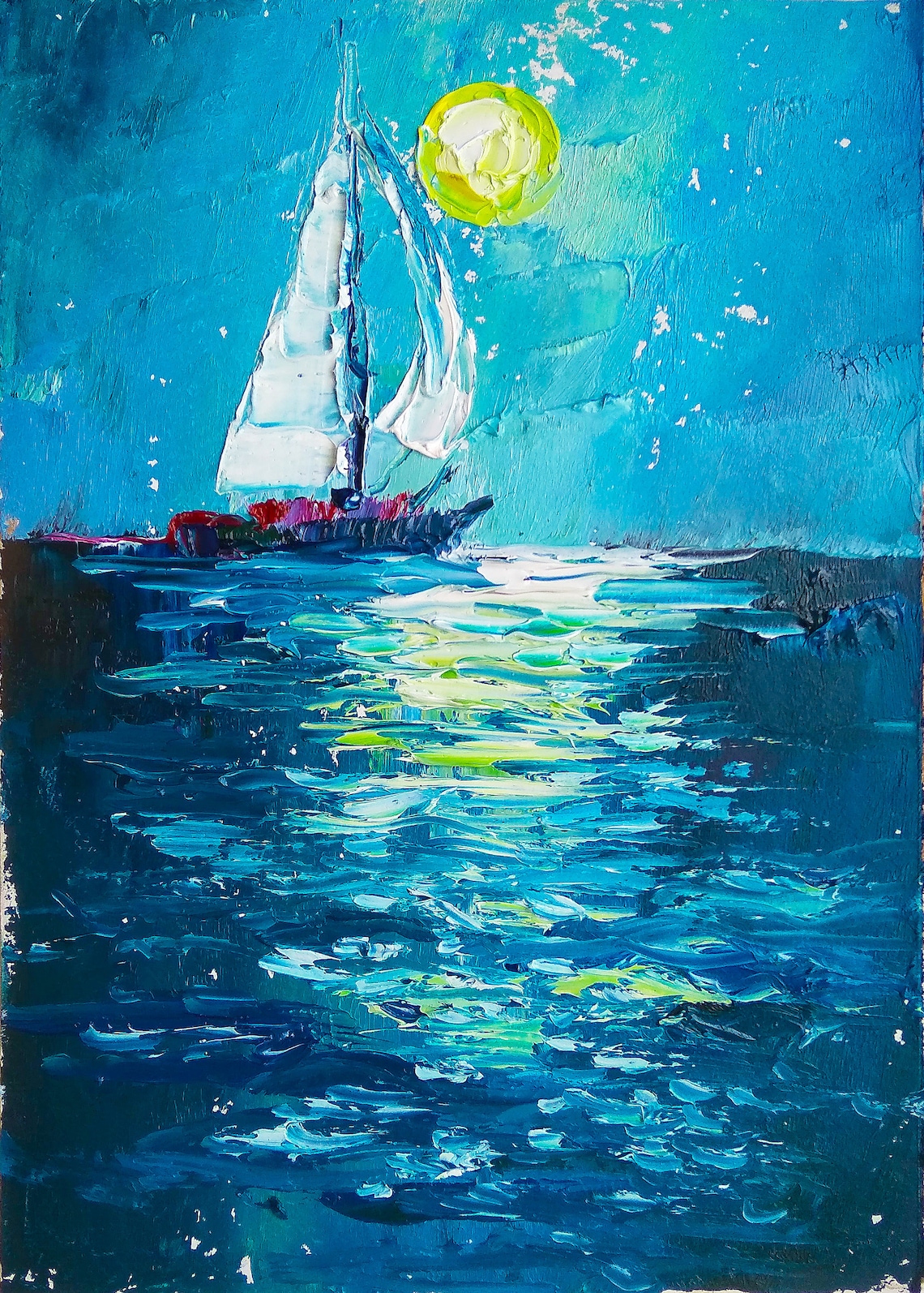 abstract sailboat paintings