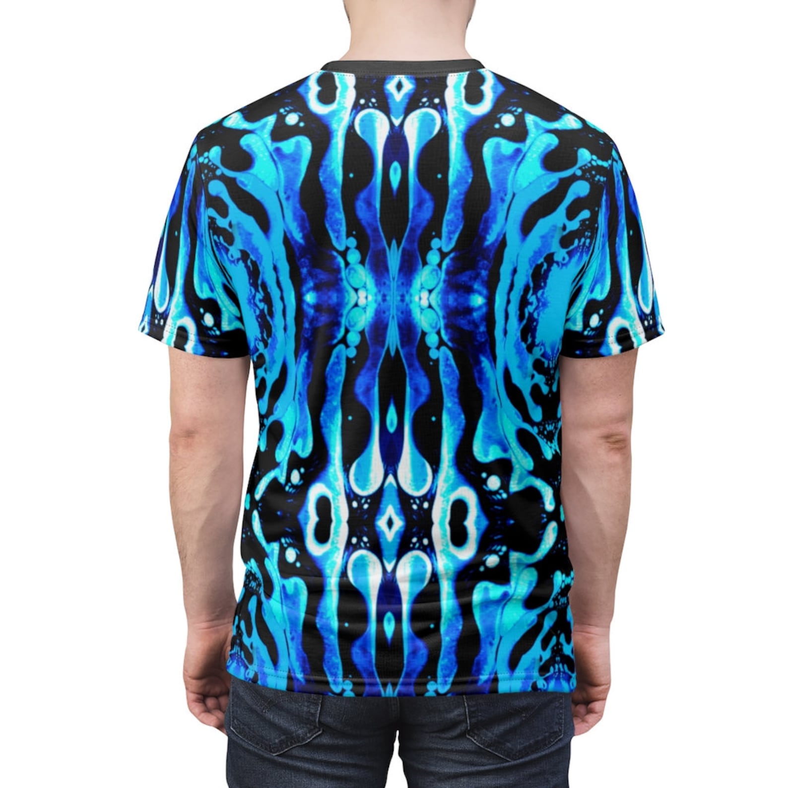 oversized flame drip face tie dye t shirt