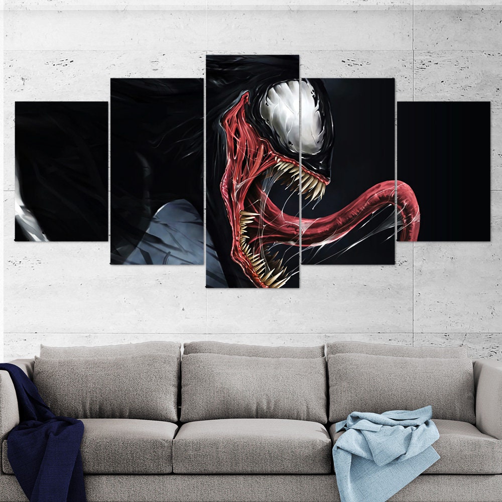 Venom canvas wall art venom multi panel venom 5 piece venom wall art venom canvas venom poster gift large wall art