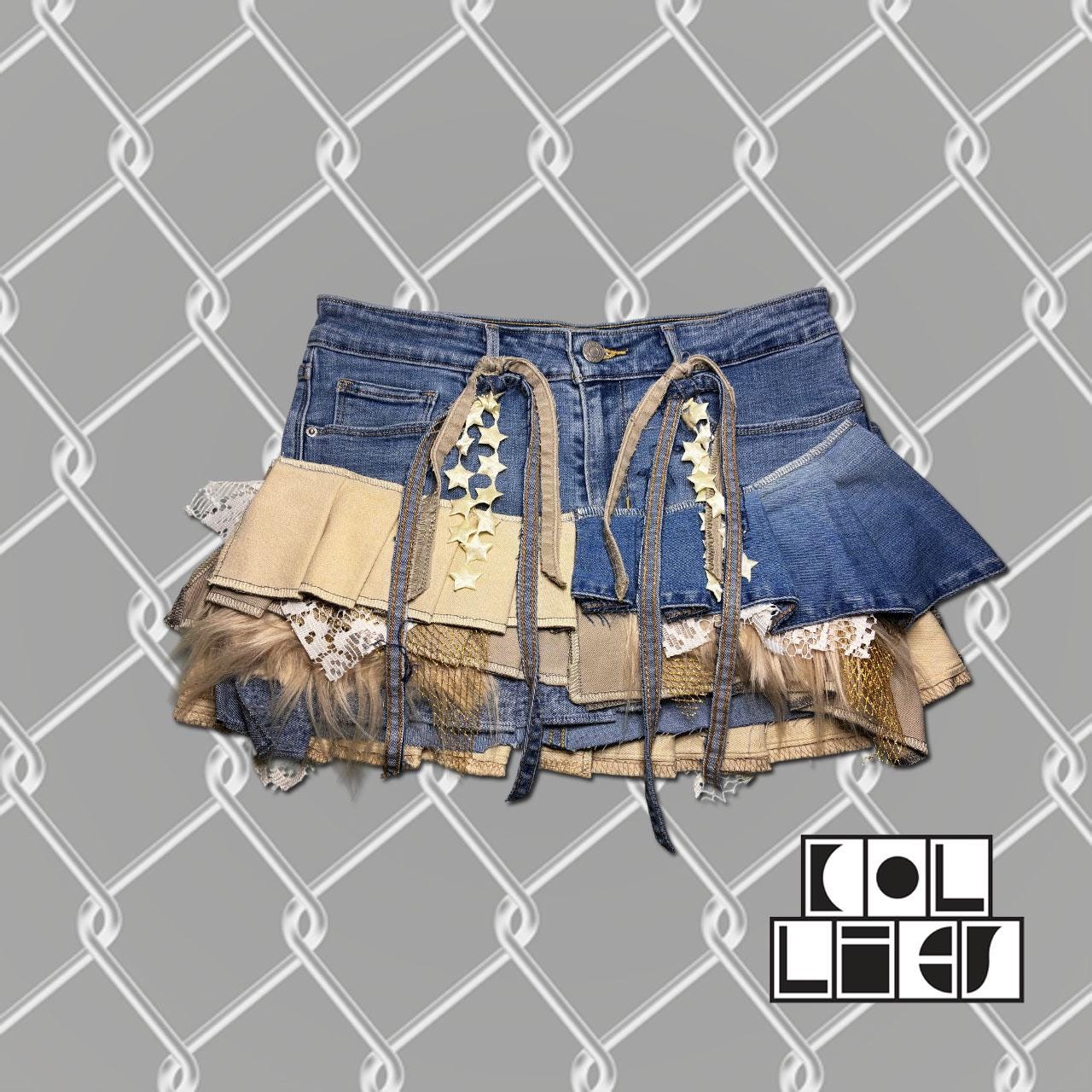 Levi Patchwork Skirt - Etsy UK