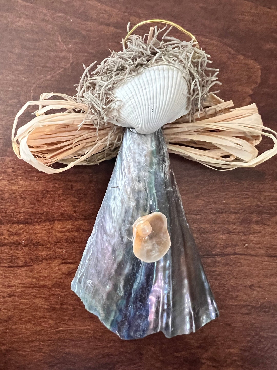 Shell Angel Statue Seashell Angel Ornament - Etsy