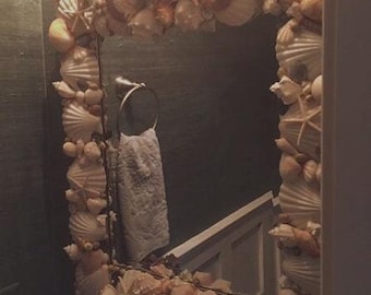 Smaller Custom Seashell Mirror