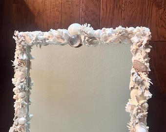 Coral Custom Seashell Mirror
